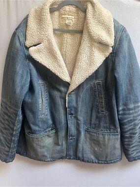 Denim Supply Ralph Lauren Sherpa Lined Denim Chore Jacket XXL